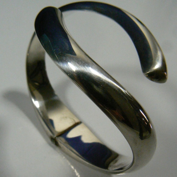 Vintage Modern Designer SiGi Paneda Tasco 256 sterling silver 925 cuff bracelet - Picture 9 of 11